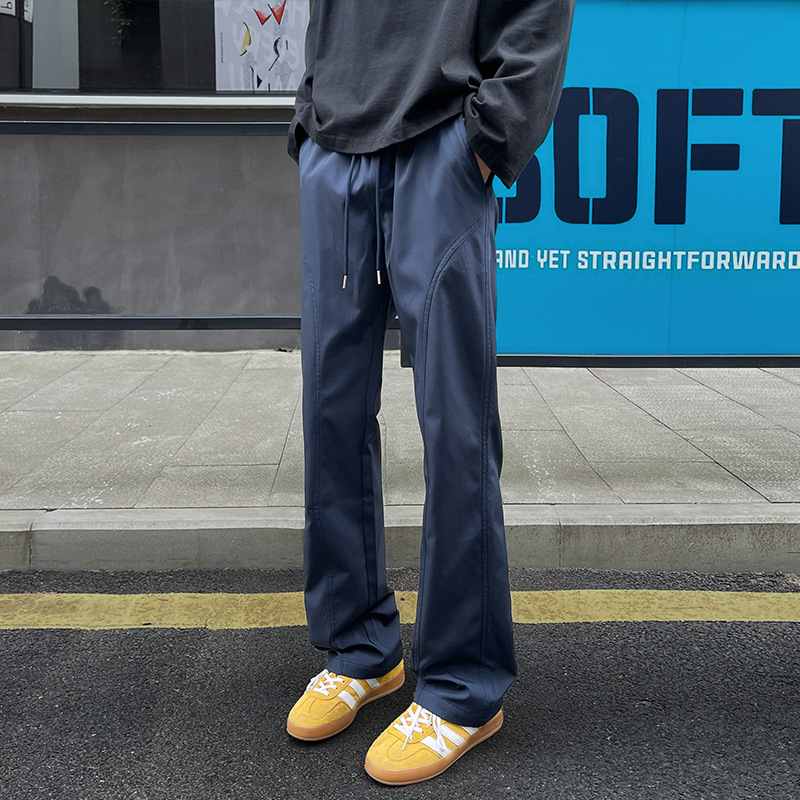 American-Style Men's Bootcut Pants Autumn Cropped Quick-Dry Softshell Waterproof Wind Straight-Leg Slimming Casual Pants