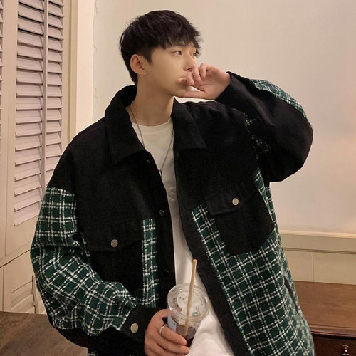 Men's Spring and Autumn Season Advanced Style Turtle Dove Pattern Shirt Style Jacket Oversize Trendy Streetwear Gangster Chic Men's Clothing