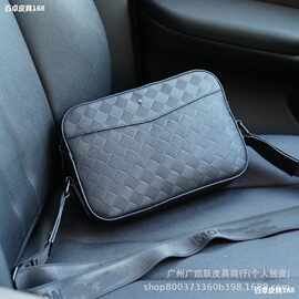 W宝龙风尚3.0系列压格真皮邮差包黑色斜挎包单肩包图片实拍供跨境