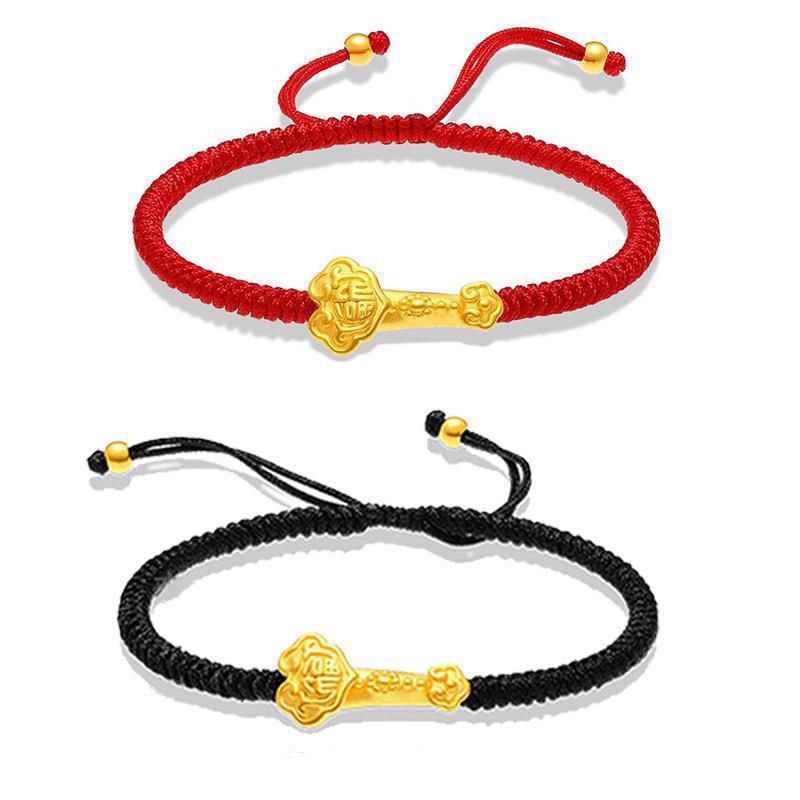 순금 루이 + 금구슬 2개 + 검은 밧줄