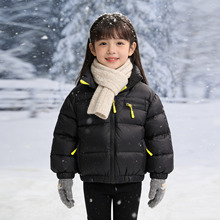 冬季新款女童羽绒服反季白鸭绒羽绒立领外套儿童保暖拉链口袋羽绒