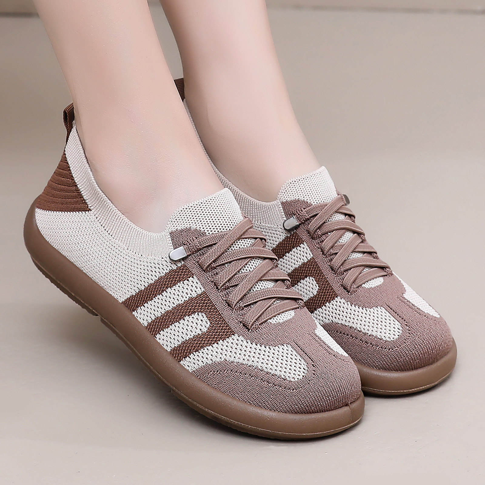 Zapatos de Mujer, Versátiles, Estilo Primavera, Nuevos, Zapatos Deportivos Alemanes, Tejido Transpirable, Zapatos Casuales, Zapatillas Planas y Cómodas al por Mayor