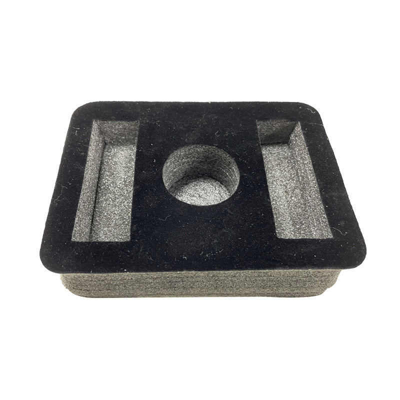 厂家直销EPE珍珠棉植绒内衬化妆品礼盒包装内衬缓冲抗震防摔泡棉