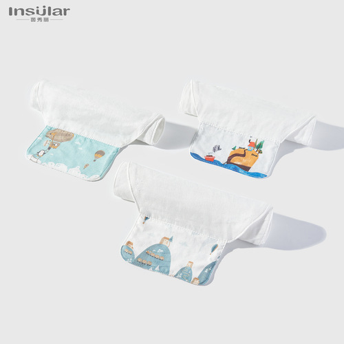 Cotton children's sweat-absorbent towel for kindergarten boys and girls large pad sling and sweat-absorbent towel baby sweat-absorbent towel with name writing
