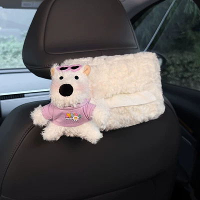 Cute West Highland Car Tissue Box, Car tissue box/set - purple-t-shirt-sunglasses-west-highland-terrier-tissue-box