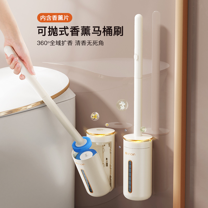 Venta al por mayor cepillo de inodoro desechable hogar sin artefacto muerto cabeza de reemplazo 2023 nuevo cepillo de limpieza cabeza