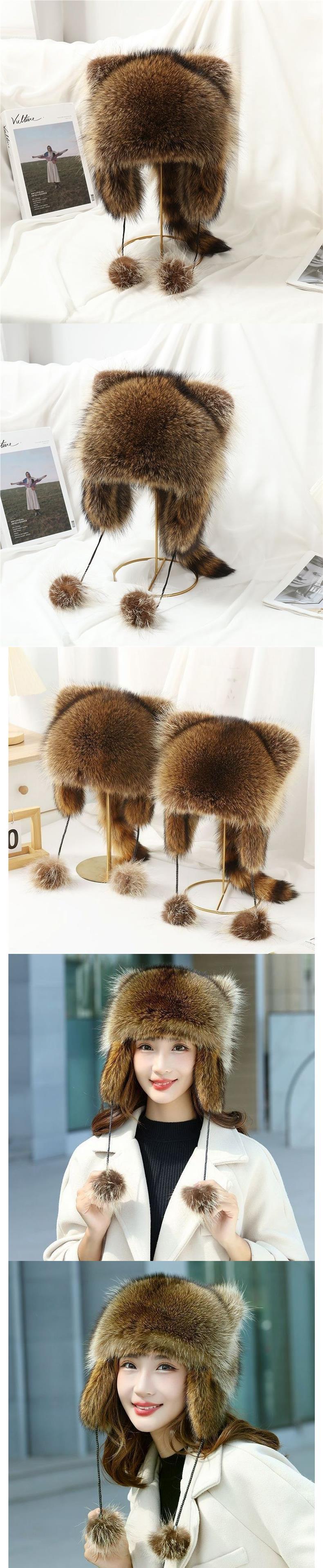 Chapeau d'herbe chaud pour hommes et femmes adultes, petite Protection des oreilles, raton laveur américain Mao Lei Feng Overlord, hiver 2023_voghion.com