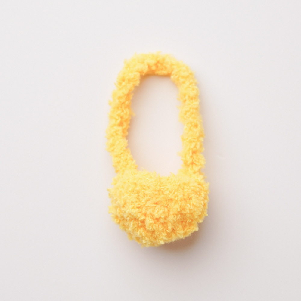 Yellow velvet bag