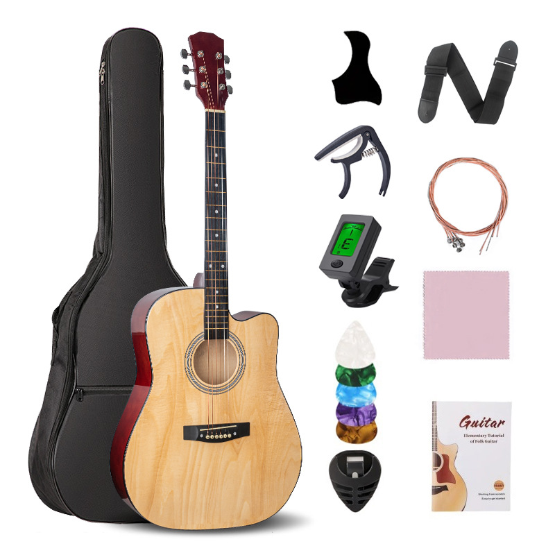 Una guitarra de balada de 41 pulgadas Amazon principiantes estudiantes principiantes ausentes de ángulo matte brillante guitarra de madera de tiles image 12
