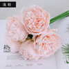 European -style simulation flower player wears 5 peony home decoration fake flower wedding supplies, simulation green plant wholesale