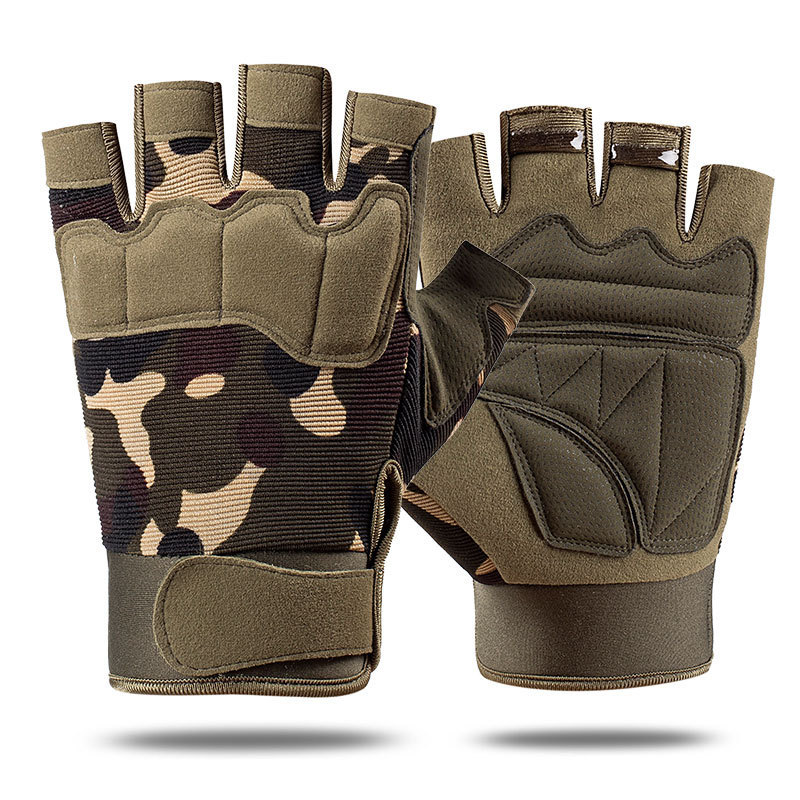 Guantes de montar a caballo ventiladores militares guantes tácticos dedo completo antideslizante resistente al desgaste guantes de medio dedo fuerzas especiales camuflaje fitness guantes de lucha