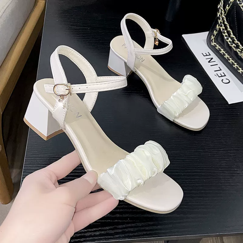 Французские сетчатые сандалии с хрустальными сказочными сандалиями