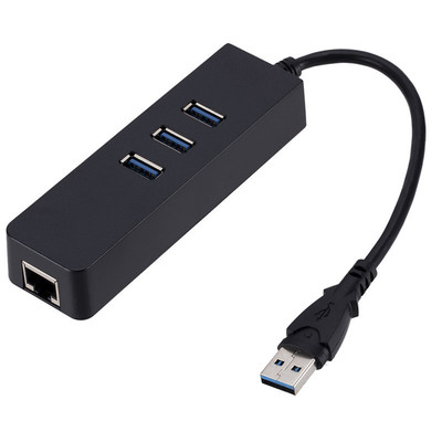 USB Gigabit Ethernet Adapter 3 Ports 3.0 HUB USB to Rj45 Lan