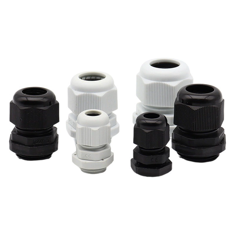 Водонепроницаемый кабельный соединитель PG7-63, нейлоновый разъем типа M, внешняя резьба, зажимной, пластиковый, герметичный, с фиксированным креплением