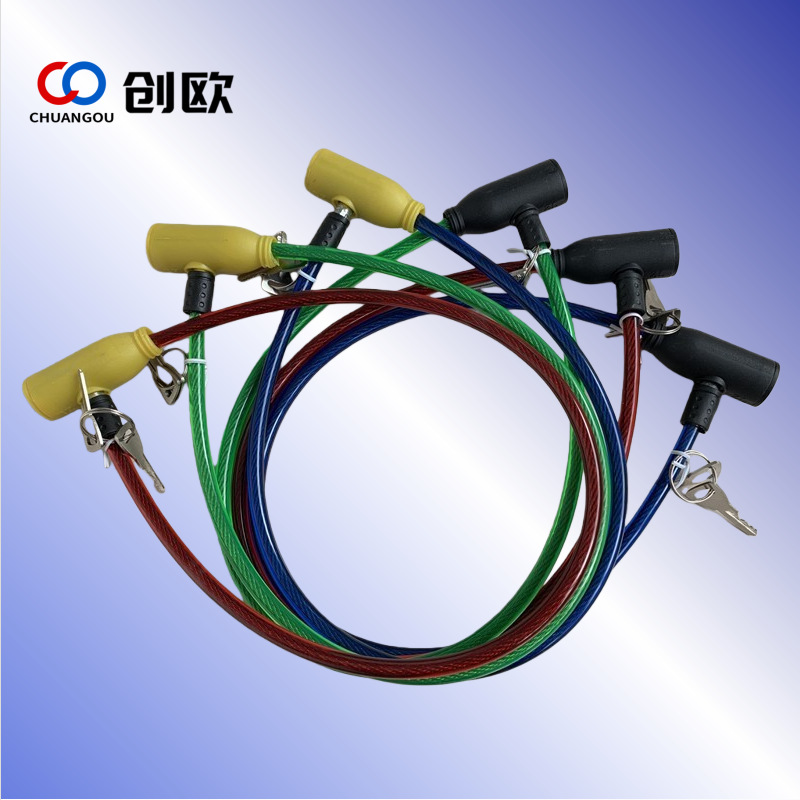 Candado de Cable de Acero para Bicicleta 10mmx63cm de Cable de Acero para Exteriores image 1