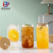批发跨境16oz高硼硅可乐杯耐高温ins风玻璃杯高颜值咖啡果汁水杯