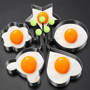 ✅ Omelette Mold Omelette Household Stainless Steel Omelette Model Heart-Shaped Poached Egg Rice Ball Grinder