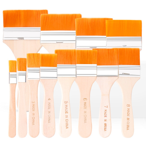 Factory direct supply nylon hair painting brush barbecue painting board brush gouache oil painting brush paint brush dust brush wholesale