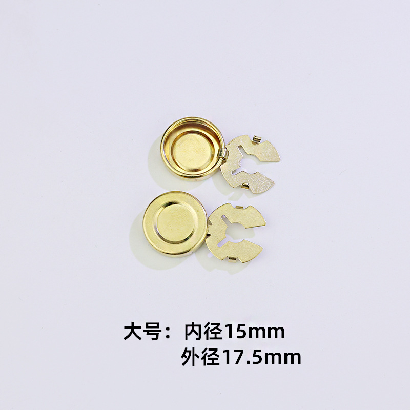 DIY accesorios botones de cuño botones de tortuga de cobre cubierta de caja brillante botones de cuño joyas hechas a mano botones de decoración de cuello de camisa