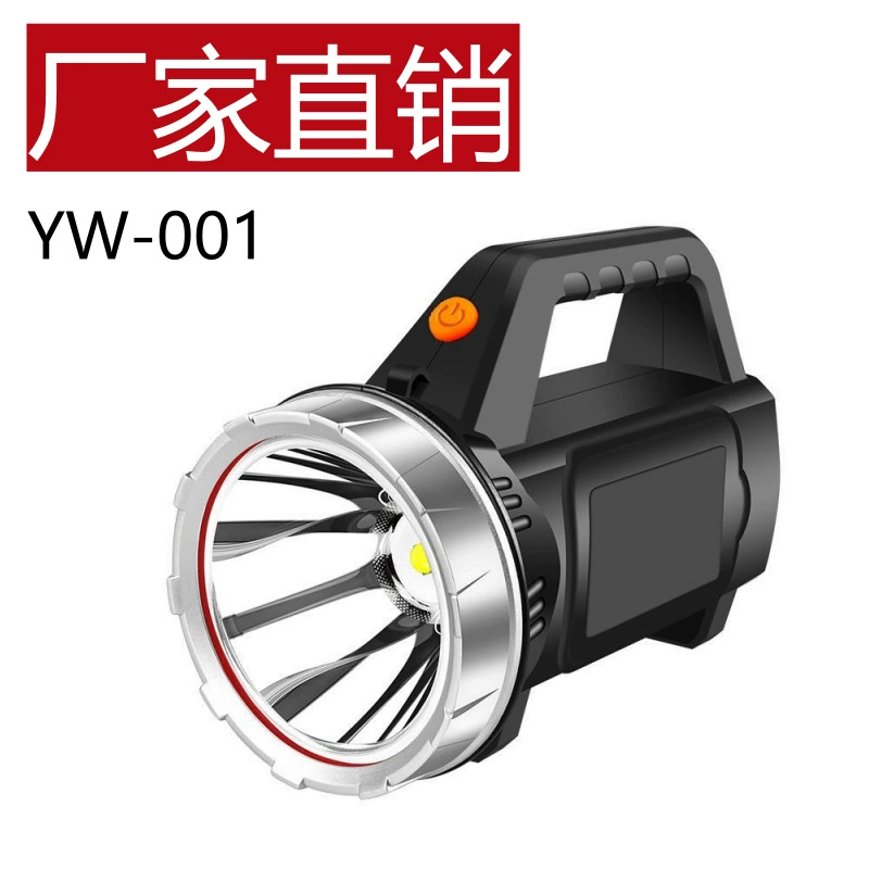 Перезаряжаемый уличный портативный фонарь-прожектор с длительным временем работы от аккумулятора, водонепроницаемый, с литиевой батареей, светодиодный, портативный, сверхъяркий.