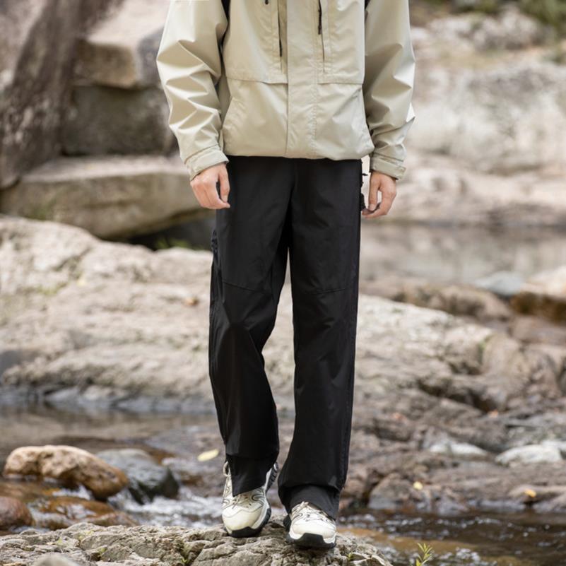 Men's Waterproof Hiking Pants for Spring and Autumn, Outdoor Functional Straight-Leg Cargo Casual Pants with Zippers