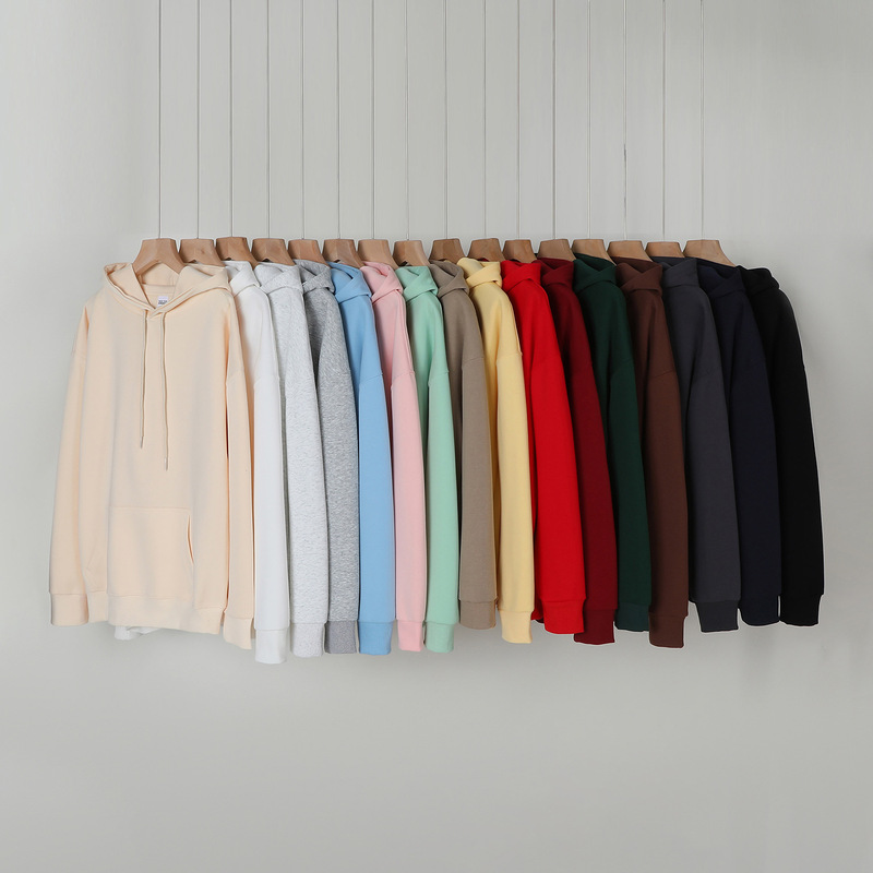 Autumn and Winter New 350g Heavyweight Pure Cotton Composite Hooded Sweatshirt Men's Trendy Brand Basic Off-Shoulder Loose Hoodie for Men and Women Autumn and Winter New 350g Heavyweight Pure Cotton Composite Hooded Sweatshirt Men's Trendy Brand Basic Off-Shoulder Loose Hoodie for Men and Women