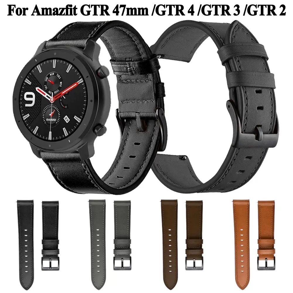 20mm 22mm Same Bottom and Same Line Leather Strap Suitable for Huawei Samsung Garmin Huami Suunto Strap