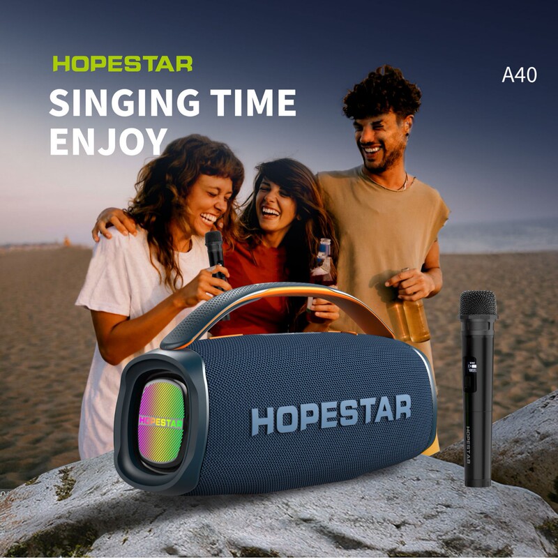 HOPESTAR A40 屋外ポータブルハイパワー Bluetooth スピーカー 3 スピーカー サブウーファー カラオケ オーディオ TF カード|undefined