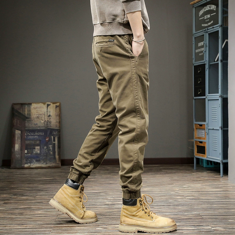 Демисезонные ретро спортивные брюки бренда, slim fit