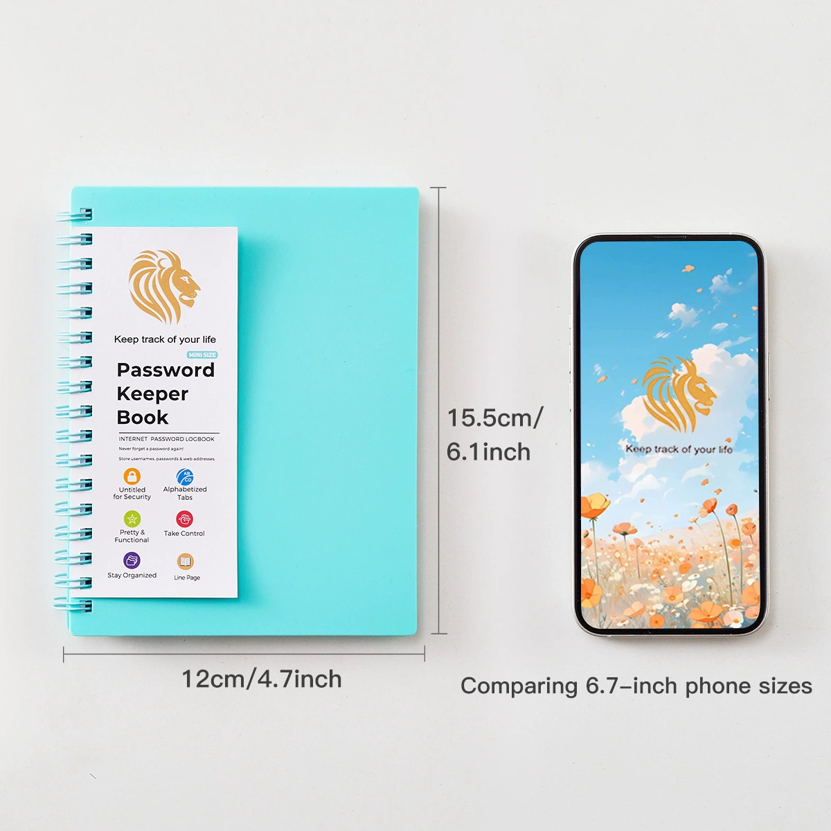 A6 Amazon TEMU hot PP cover coil password notebook with letter label index password notepad