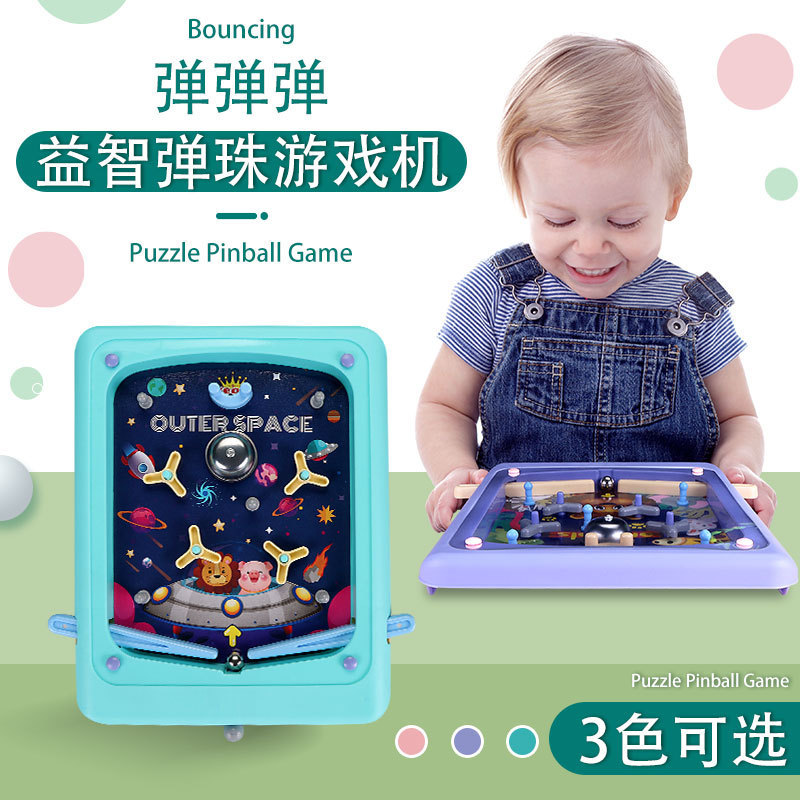Cross-Border Creative Children's Pinball Game Machine Educational Cartoon Pinball Board Casual Board Game Maze Track Ball Toy
