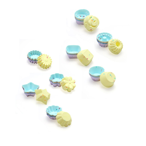 Factory new 20 pack silicone muffin cup small cake cup baking mold white jelly pudding mold wholesale