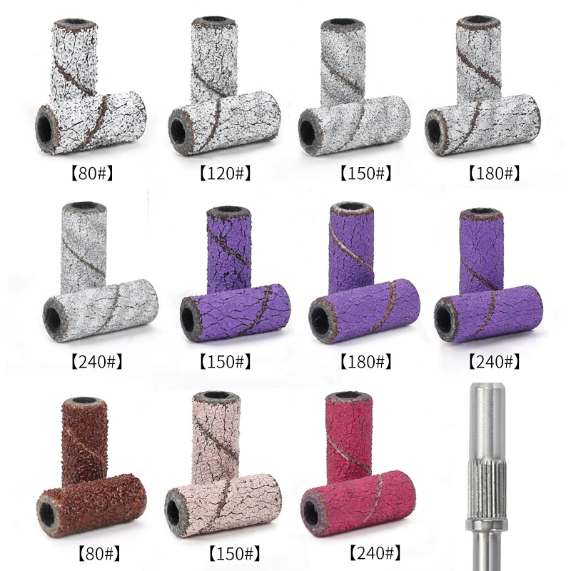 Juego de anillos de lijado para uñas pequeños y modernos, mini eje de anillo de lijado para manicura y removedor de esmalte de uñas de 3.1 mm