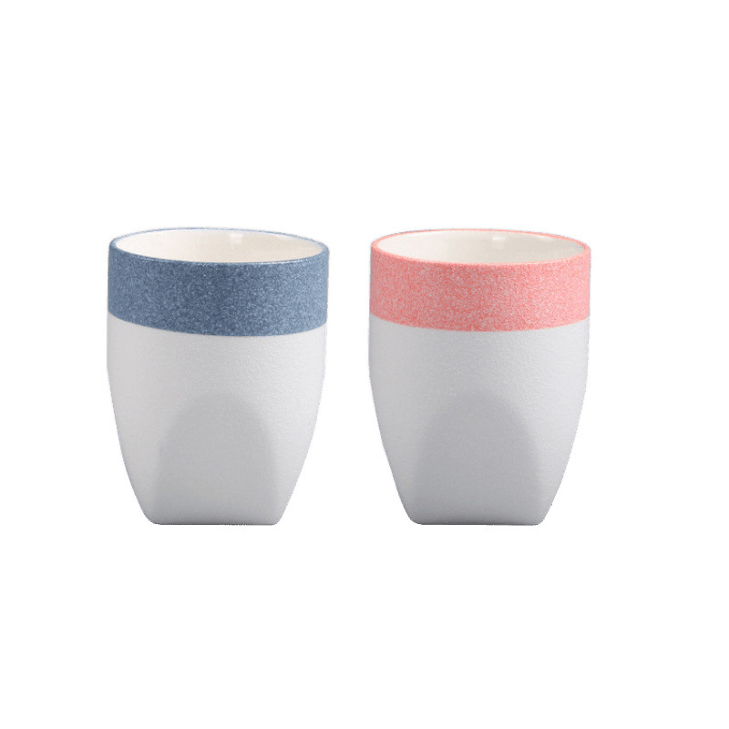 Taza recta de estilo japonés imitación de piedra personalidad creativa taza recta de cerámica taza de té taza de enjuague de boca taza de porcelana blanca