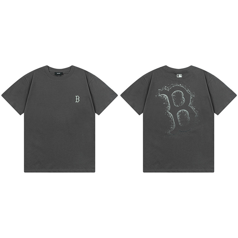 韓国新作MLBバックロゴ大プリントNY半袖Tシャツ男女兼用刺繍カジュアル半袖|undefined