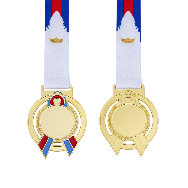 Medalla de metal honor lista juegos escolares maratón carrera fútbol competición de baloncesto medalla de oro personalización creativa