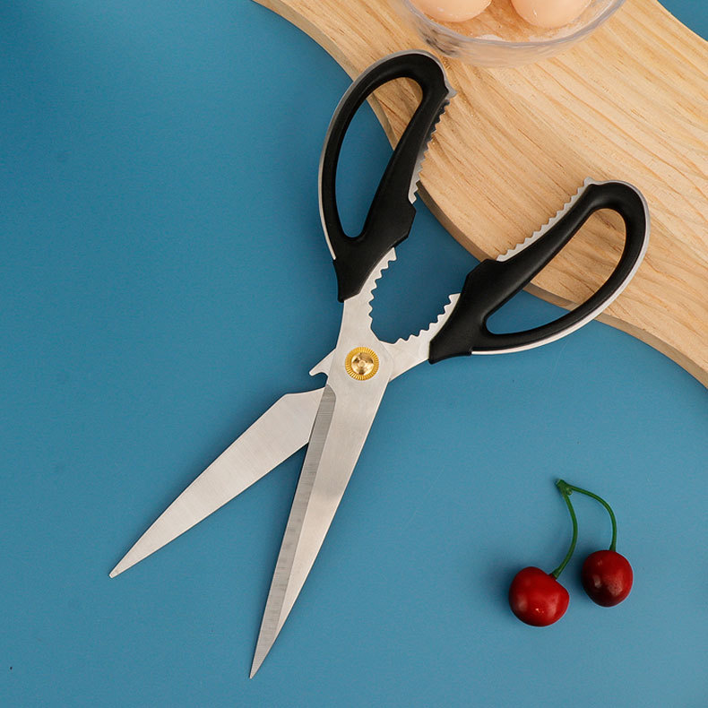 Kitchen stainless steel barbecue shears multifunctional scissors for steak, chicken cut barbecue food clips for barbecue shop