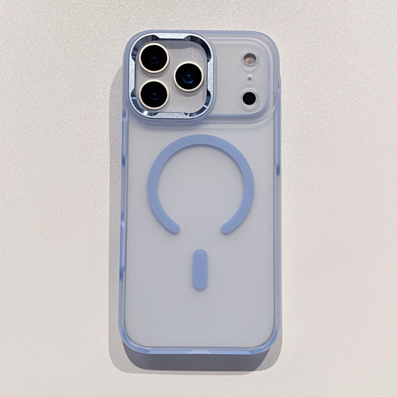 适用iPhone17promax手机壳磨砂肤感磁吸苹果16全包金属大孔保护套|undefined