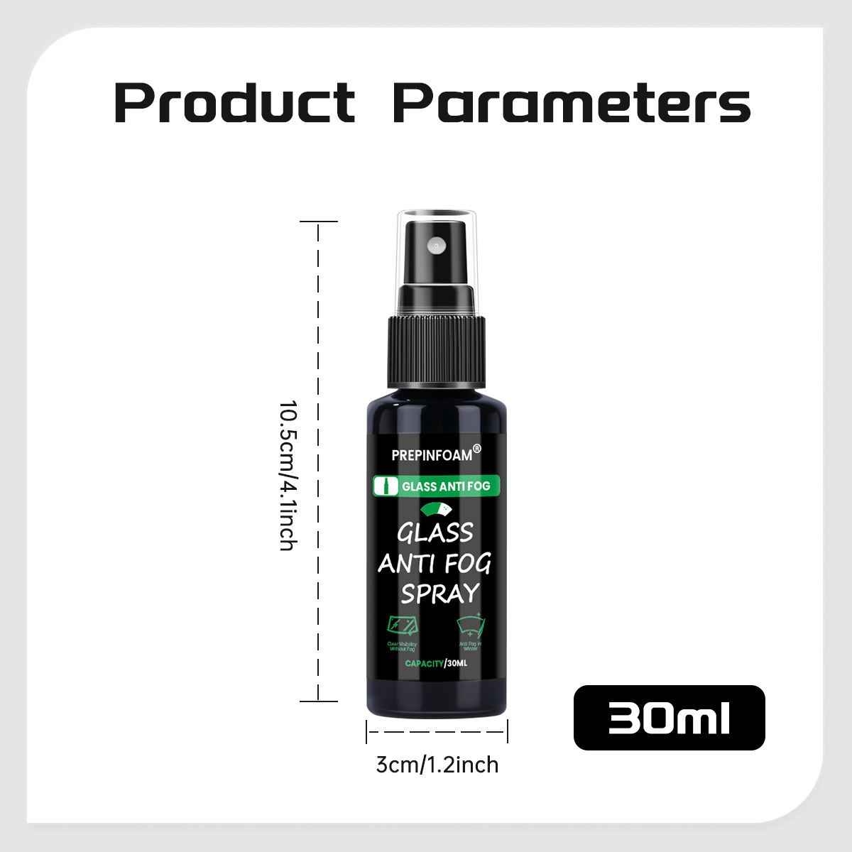 Prepinfoam-P23 Car Glass Anti-Fog Agent Is Exclusively Available for Cross-Border Use, and Is Used for Anti-Fog Spray on Car Windows, Rearview Mirrors, and Front Windshields