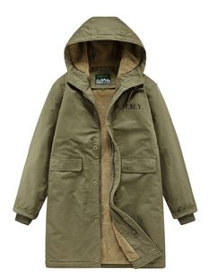 Winter retro cotton jacket navy coat mid-length N1 deck clothes trendy hooded thickened cotton jacket men's lamb ferret jacket