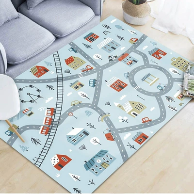Avtomobil döşəmə paspasları — Car Track Bedside Blanket Bedroom - qybr-2026-120160cm-crystal-velvet