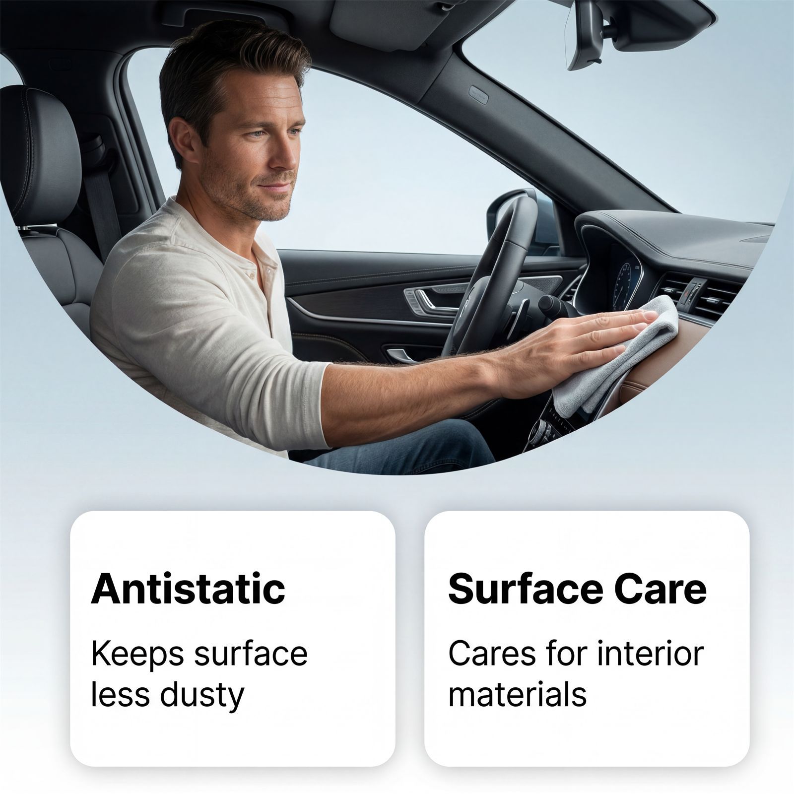 RAYHONG Car Interior Cleaner Car Interior Dashboard Cleaning Stain Removal Care Maintenance Cleaner