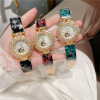 Golden fashionable watch, trend waterproof glasses, suitable for import, city style, wholesale