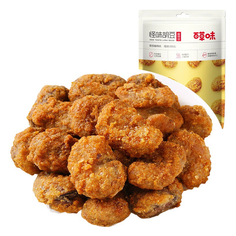 Бобовые Baicaowei с необычным вкусом, 100 г, со вкусом краба/острый вкус, упаковка из 80 штук, ореховые закуски, офисные перекусы