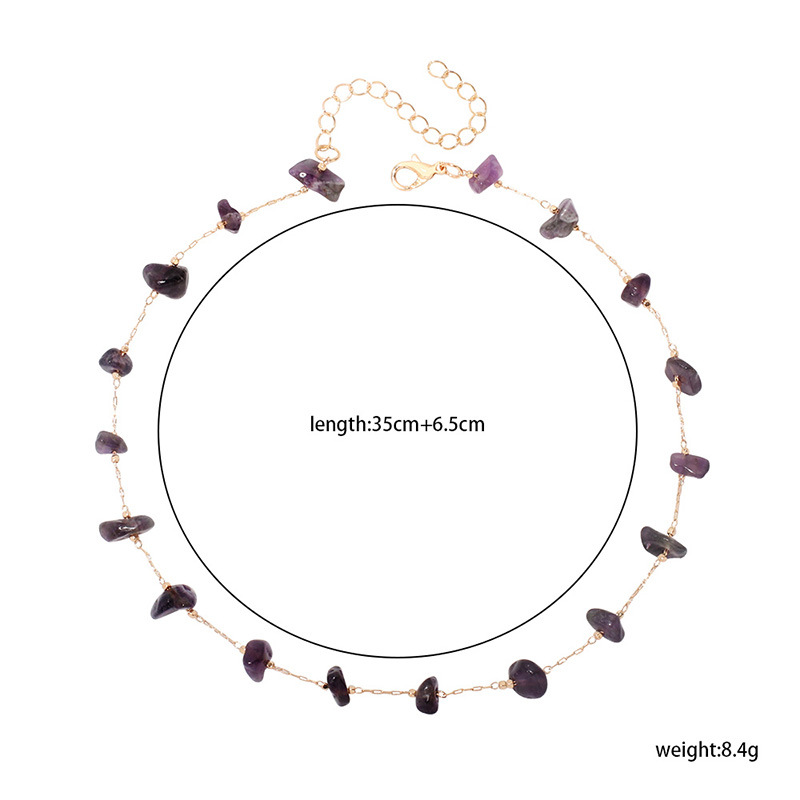 12g Weight Fashion Geometric Alloy Plating Crystal Necklace
