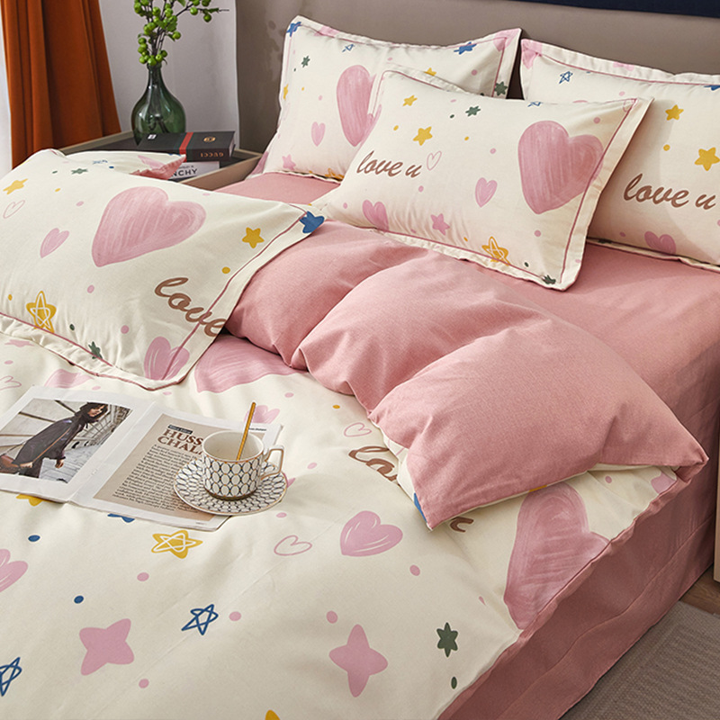 Cama de molido simple conjunto de cuatro piezas 2025 nuevo invierno engrosado sábanas cubierta de cama de algodón puro