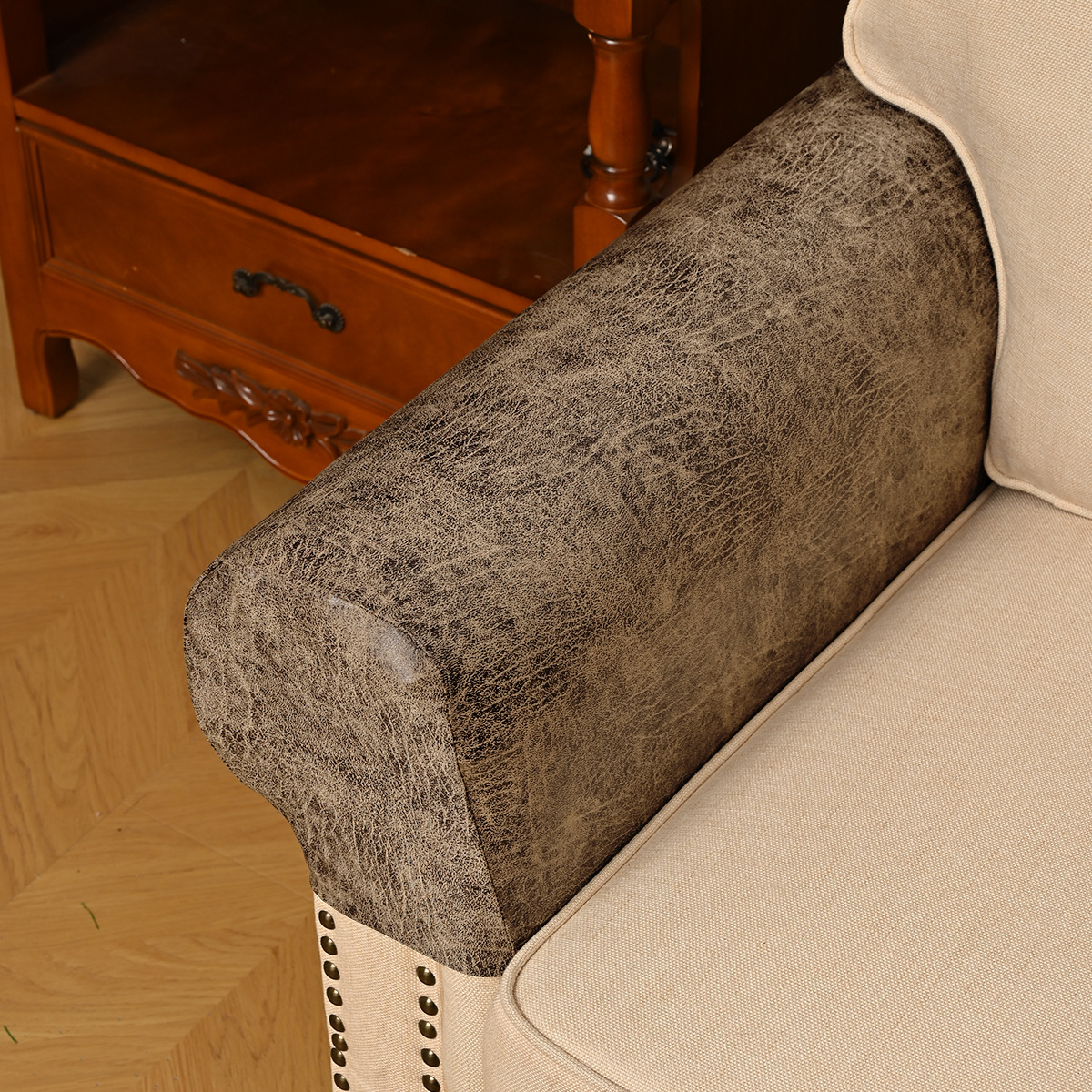 Amazon transfronterizo resistente al agua polirido PU guantes sofá toallas de sofá antideslizante TEMU en stock