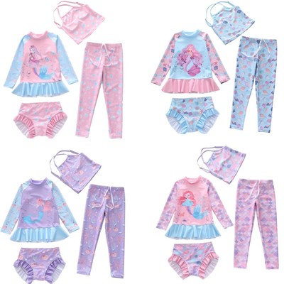 新兒童泳衣女中大童寶寶連體公主平角裙式遊泳衣女孩女童泳裝