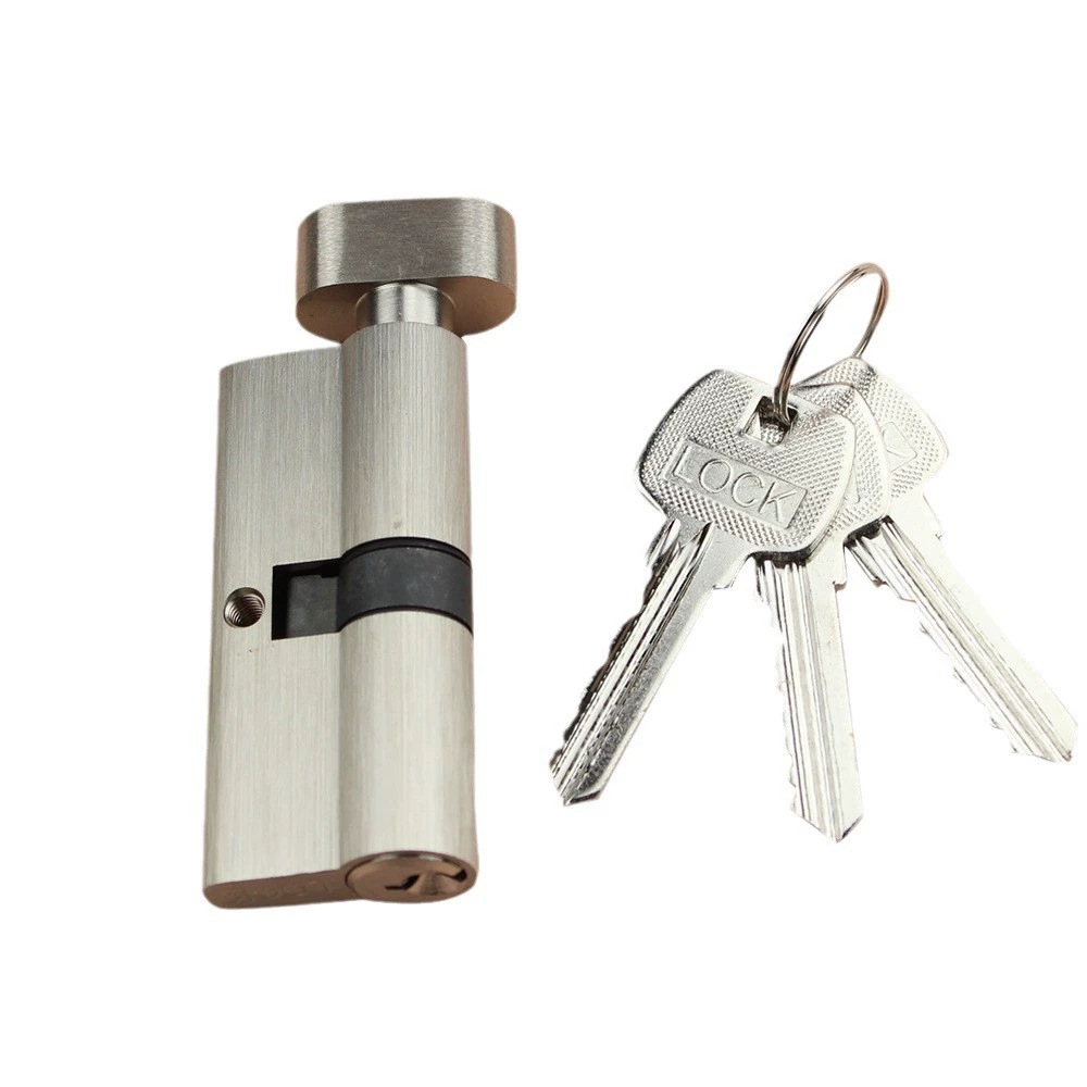 Personalizado todo el cobre 70 núcleo de bloqueo estándar europeo abierto único núcleo de cerradura de puerta interior de polipasto grande modelo general con accesorios de cilindro de bloqueo de perilla