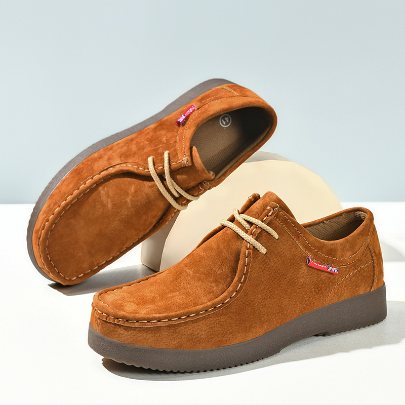 Nuevos zapatos de trabajo de moda transfronterizos británicos, zapatos de cuero casuales, zapatos de protección laboral, zapatos de flipboard de moda coreana